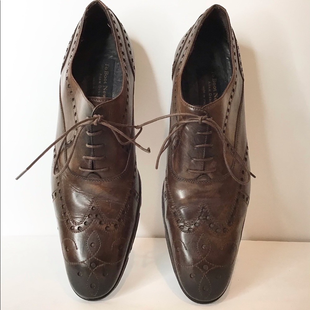 To Boot (65% Off) Chestnut Brown Leather Lace-Ups